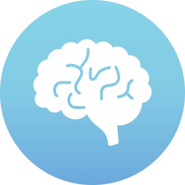 Beyin. Web simgesi basit illüstrasyon 