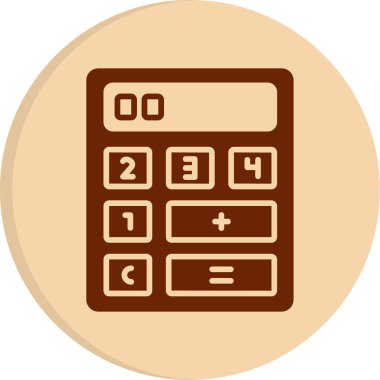 hesap makinesi vektör simgesi modern basit vektör çizimi