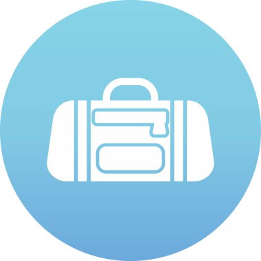 Spor çantası simgesi, vektör illüstrasyonu