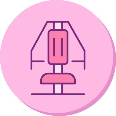 Chest Press makine simgesinin vektör illüstrasyonu