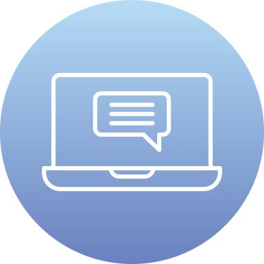 Çevrimiçi İletişim simgesi vektör illüstrasyonu