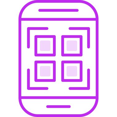 Cep Telefonu Web simgesi vektör illüstrasyonu