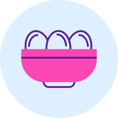 Kavanozda haşlanmış yumurta. Web simgesi basit illüstrasyon