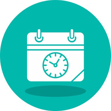 Zamanlama simgesi, vektör illüstrasyonu