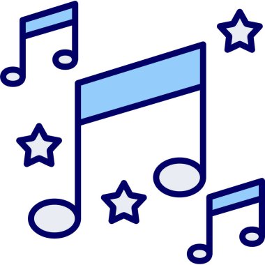 müzik notlar simgesini, vektör çizim