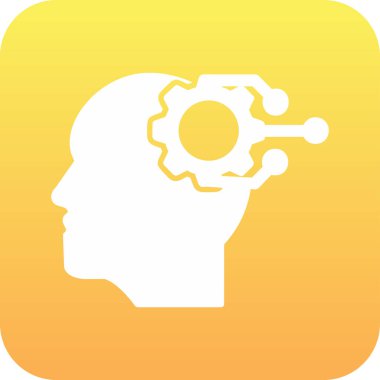 Düşünüyorum. Web simgesi basit illüstrasyon           