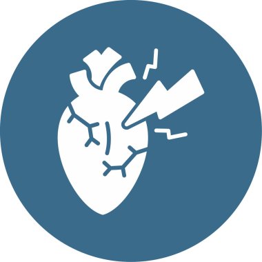 Kalp krizi. Web basit hastalık simgesi