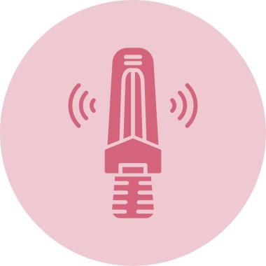 Metal dedektörü. Web simgesi basit illüstrasyon             