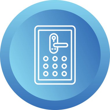 Akıllı kilit. Web simgesi basit illüstrasyon