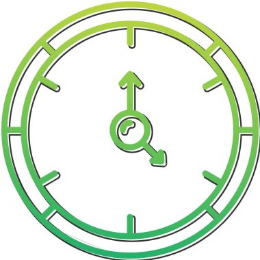 Saat simgesi, vektör illüstrasyonu basit tasarım