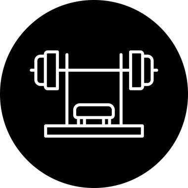 Bench Press simge vektör illüstrasyon tasarımı 