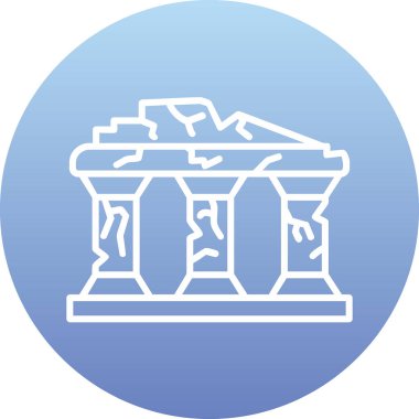 Harabeler. Web simgesi basit illüstrasyon