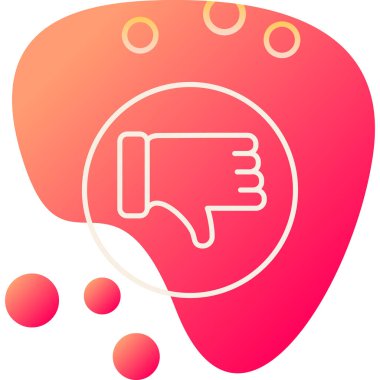 Hoşlanılmayan bir simgenin vektör illüstrasyonu 