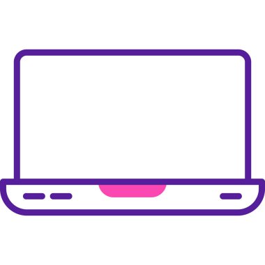 dizüstü bilgisayar simgesi, vektör illüstrasyonu basit tasarım