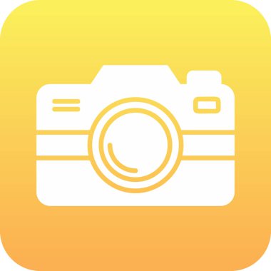 Fotoğraf makinesi simgesi, vektör illüstrasyonu. düz tasarım biçimi              