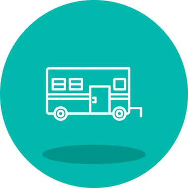 Camper van simge vektör çizim