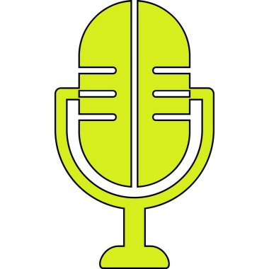 Retro mikrofonun vektör illüstrasyonu