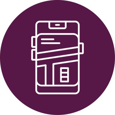 Harita simgesi olan akıllı telefon basit illüstrasyon 