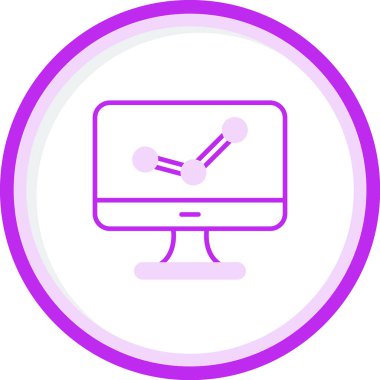 bilgisayar izleme simgesi, vektör illüstrasyonu basit tasarım