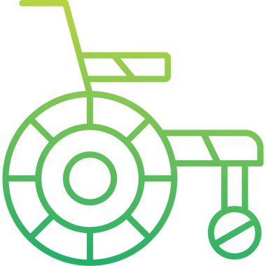 Tekerlekli sandalye web simgesinin vektör çizimi