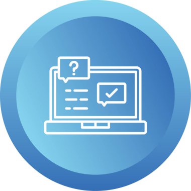 Quiz web simgesi vektör illüstrasyonu