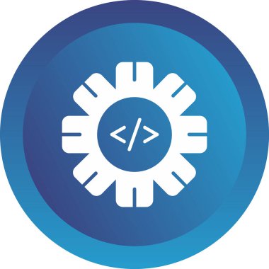 Simge kodlanıyor. Yazılım Geliştirme İşareti, Vektör İllüstrasyonu 