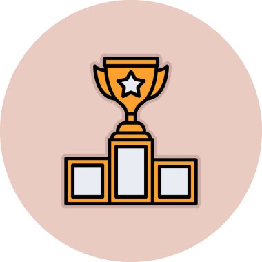 Galibiyet kupa vektör simgesi