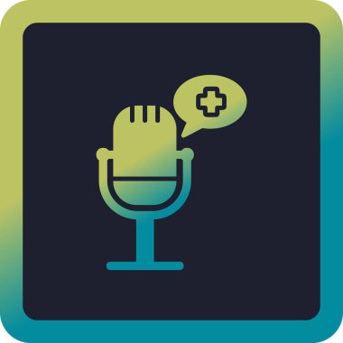Sağlık Podcast ikonu vektör illüstrasyonu  