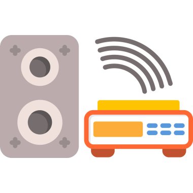 müzik çalar simgesi, vektör illüstrasyonu basit tasarım