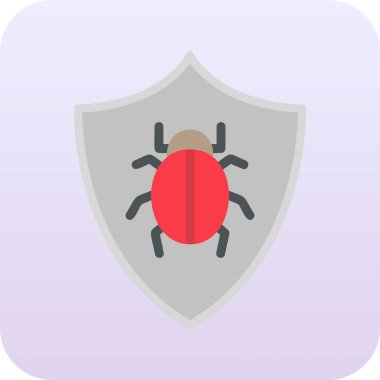 Antivirüs web simgesi, vektör çizimi