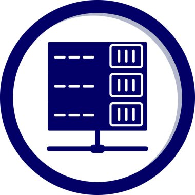 bilgisayar sunucu simgesi, vektör illüstrasyonu basit tasarım