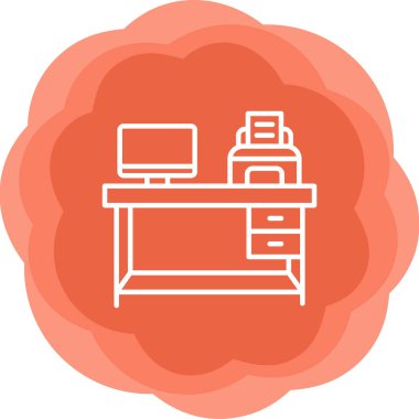 işyeri web simgesi vektör illüstrasyonu