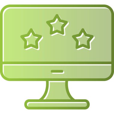 Dijital pazarlama, derecelendirme. Web simgesi basit illüstrasyon