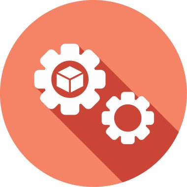 Vitesli ayar simgesi, vektör illüstrasyonu basit tasarım