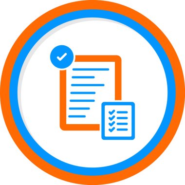 Onay listesi düz simgesi 