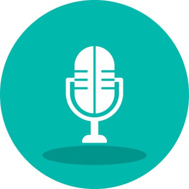 Retro mikrofonun vektör illüstrasyonu