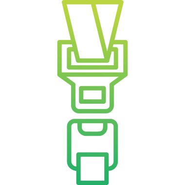 Emniyet kemeri ağ simgesi, vektör illüstrasyonu 