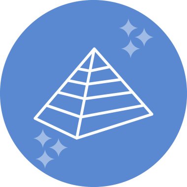 Piramit ağ simgesi vektör illüstrasyonu