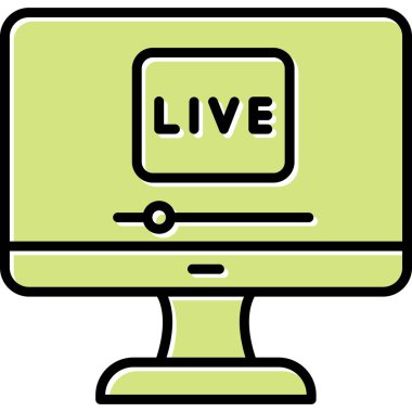 Yaşa. Web simgesi basit bir illüstrasyon. Ben...