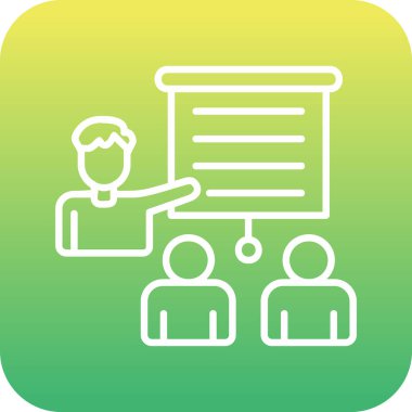 Sunum. Web simgesi basit illüstrasyon 