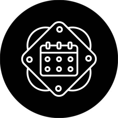 Takvim simgesi, vektör illüstrasyonu basit tasarım