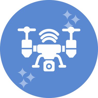 Drone simgesi vektör illüstrasyon tasarımı