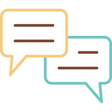 Sohbet baloncukları simgesi, vektör illüstrasyonu basit tasarım