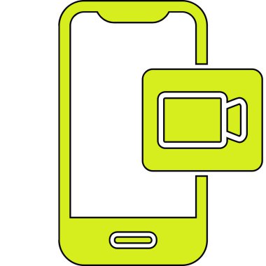 Video Arama simgesi, düz tasarım