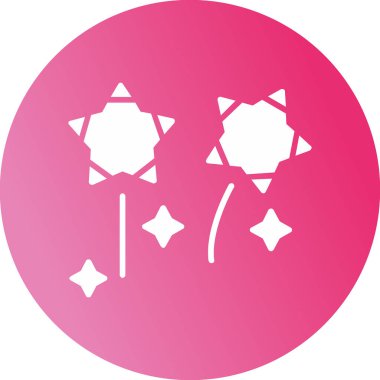 Havai fişek web simgesi, vektör illüstrasyonu 