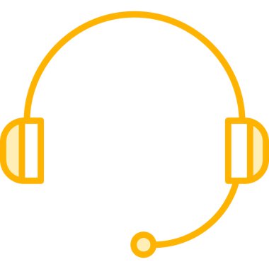 Kulaklık. Web simgesi basit illüstrasyon