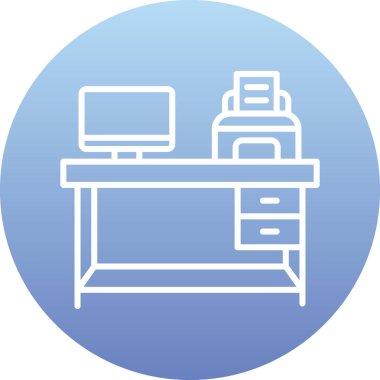 işyeri web simgesi vektör illüstrasyonu