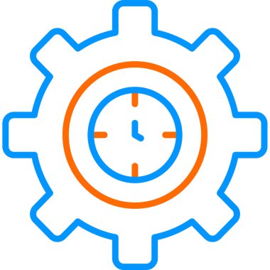 Zaman yönetimi simgesinin vektör illüstrasyonu 