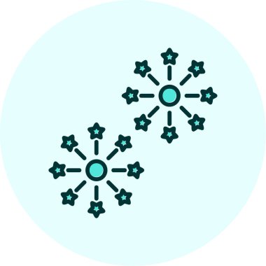 Havai fişek web simgesi, vektör illüstrasyonu 