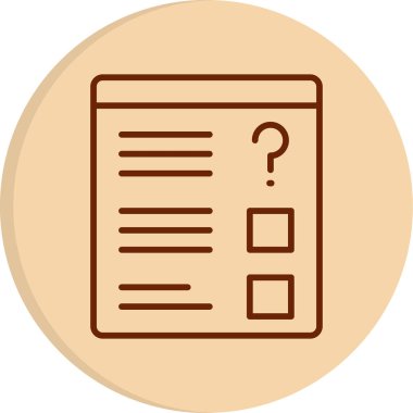 Quiz web simgesi vektör illüstrasyonu